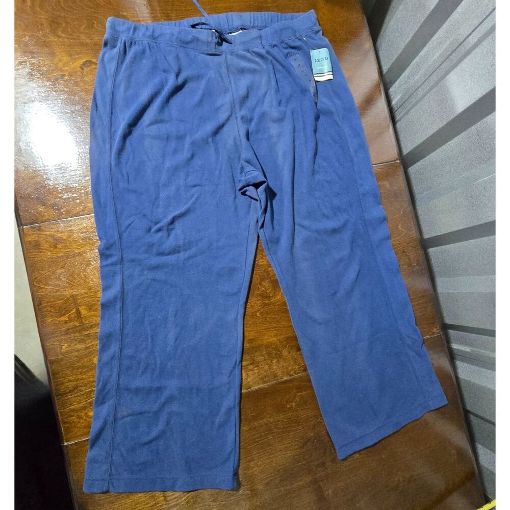 Izod Womens City Bound Pants Sz 3X Riviera Blue Stretchy Comfortable Lounge Vtg?